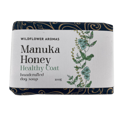 Dog Soap 'Healthy Coat' Manuka Honey - 100% Handmade Coconut Oil Pet Soap