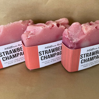 Strawberry & Champagne - 100% Handmade Coconut Oil Soap