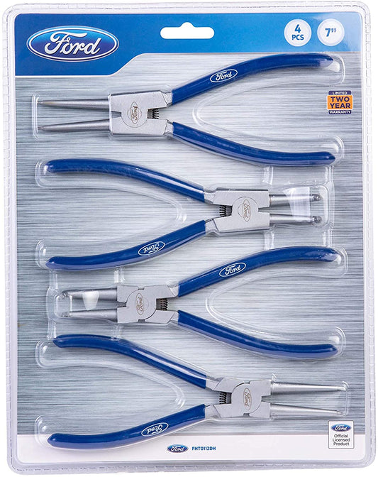 FORD TOOLS 4-PIECE 7" SNAP RING PLIERS SET