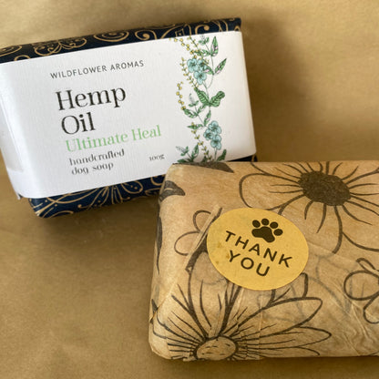 Dog Soap 'Ultimate Heal' Hemp Oil - 100% Handmade Coconut Oil Pet Soap