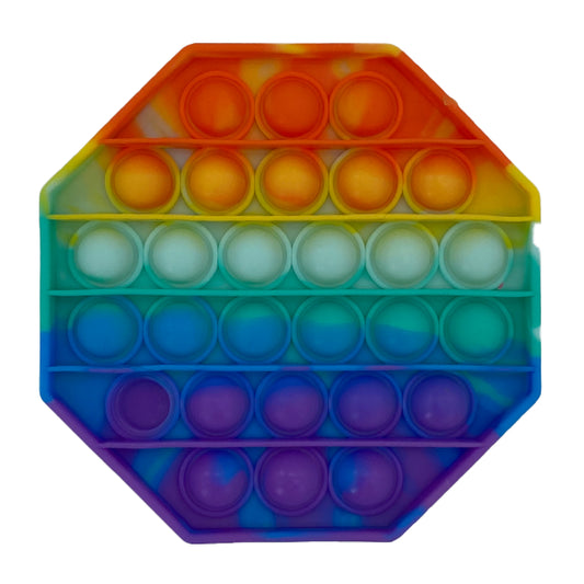 Pop It Fidget Toy - Rainbow Octagon